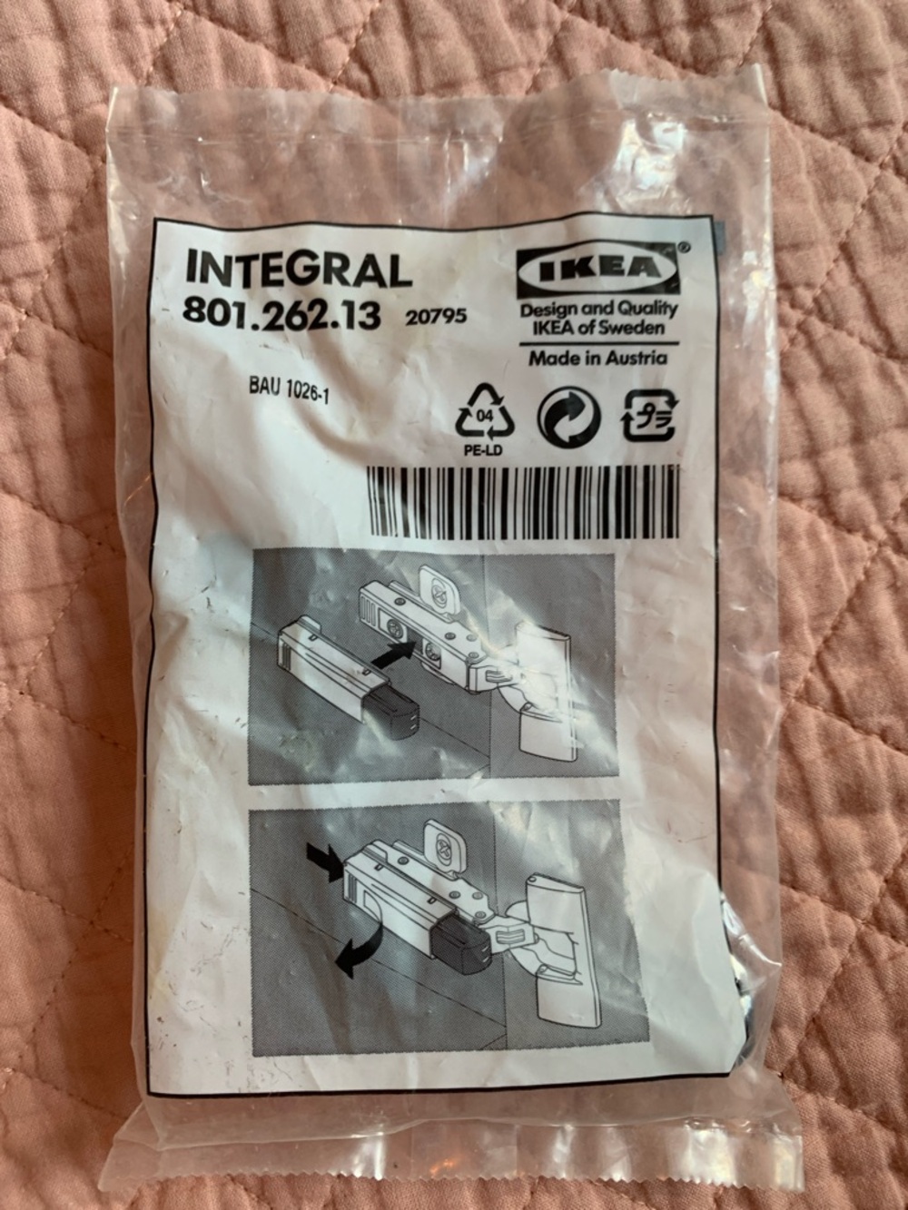 IKEA - Integral 801.262.13 Cabinet Door Hinge Dampers Soft-Close - 1 Pack of 2